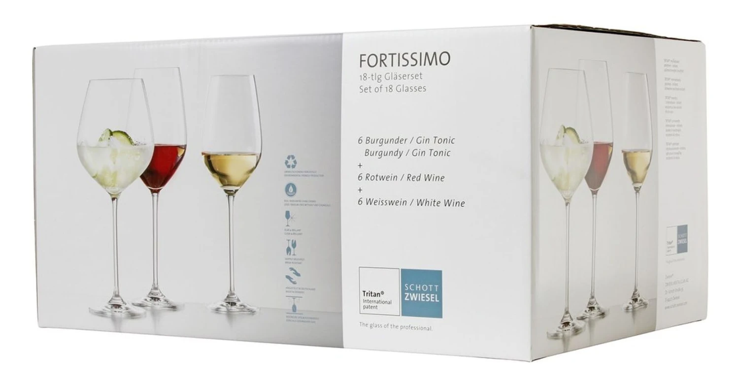 Schott Zwiesel Wijnglazen Fortissimo - Set 18 Delig - Witte En Rode Wijnglazen & Gin Tonic Glazen 8 Schott Zwiesel Wijnglazen Fortissimo - Set 18 Delig - Witte En Rode Wijnglazen & Gin Tonic Glazen - Afbeelding 8