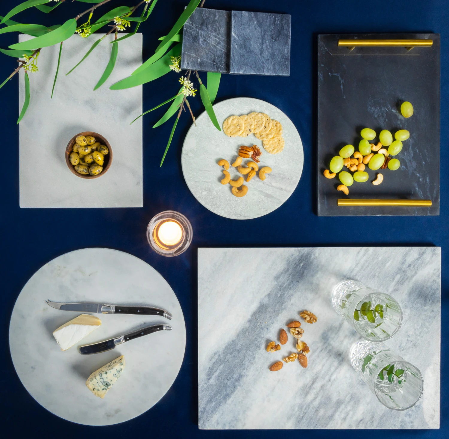 Jay Hill Snijplank / Serveerplank / Borrelplank Marmer - Grijs - ø 30 Cm 3 Jay Hill Snijplank / Serveerplank / Borrelplank Marmer - Grijs - ø 30 Cm - Afbeelding 3