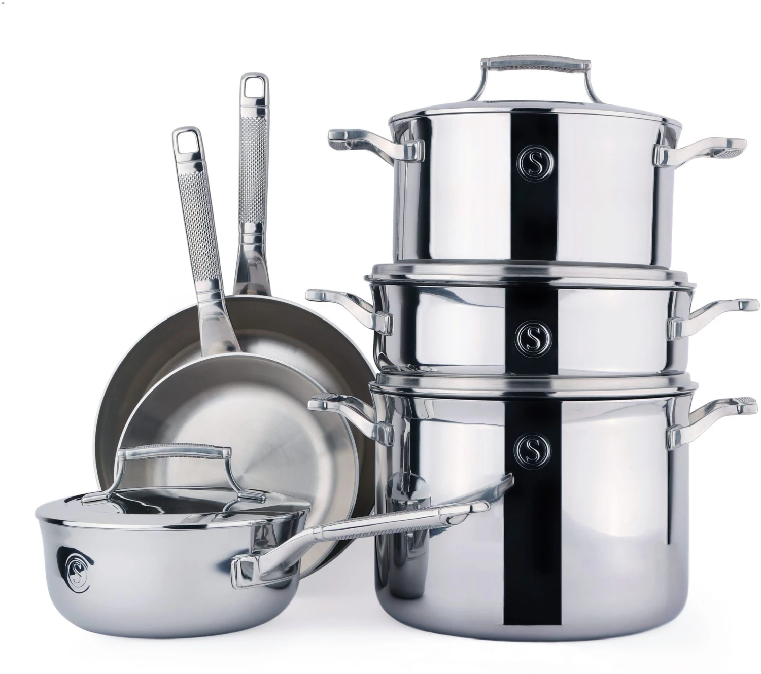 Saveur Selects Pannenset Voyage - TriPly RVS - 6 Delige Set 1 Saveur Selects Pannenset Voyage - TriPly RVS - 6 Delige Set