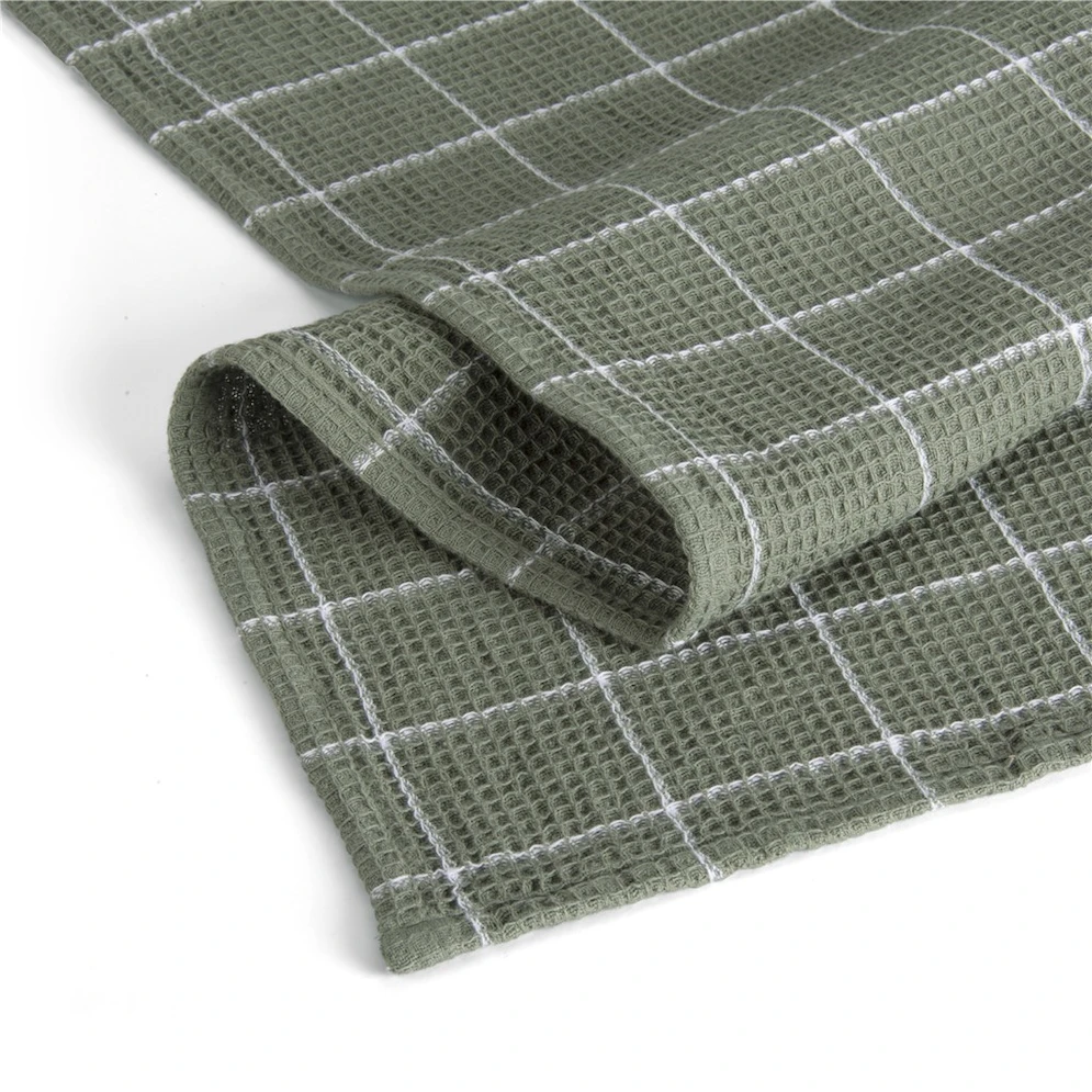 Walra Keukenhanddoek Cubes Legergroen 50 X 70 Cm 2 Walra Keukenhanddoek Cubes Legergroen 50 X 70 Cm - Afbeelding 2