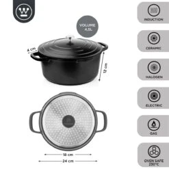 Westinghouse Braadpan Performance - Blissful Black - ø 28 Cm / 6.7 Liter 15 Westinghouse Braadpan Performance - Blissful Black - ø 28 Cm / 6.7 Liter -Alessi Verkoopwinkel WCCC0095024BK 3 1