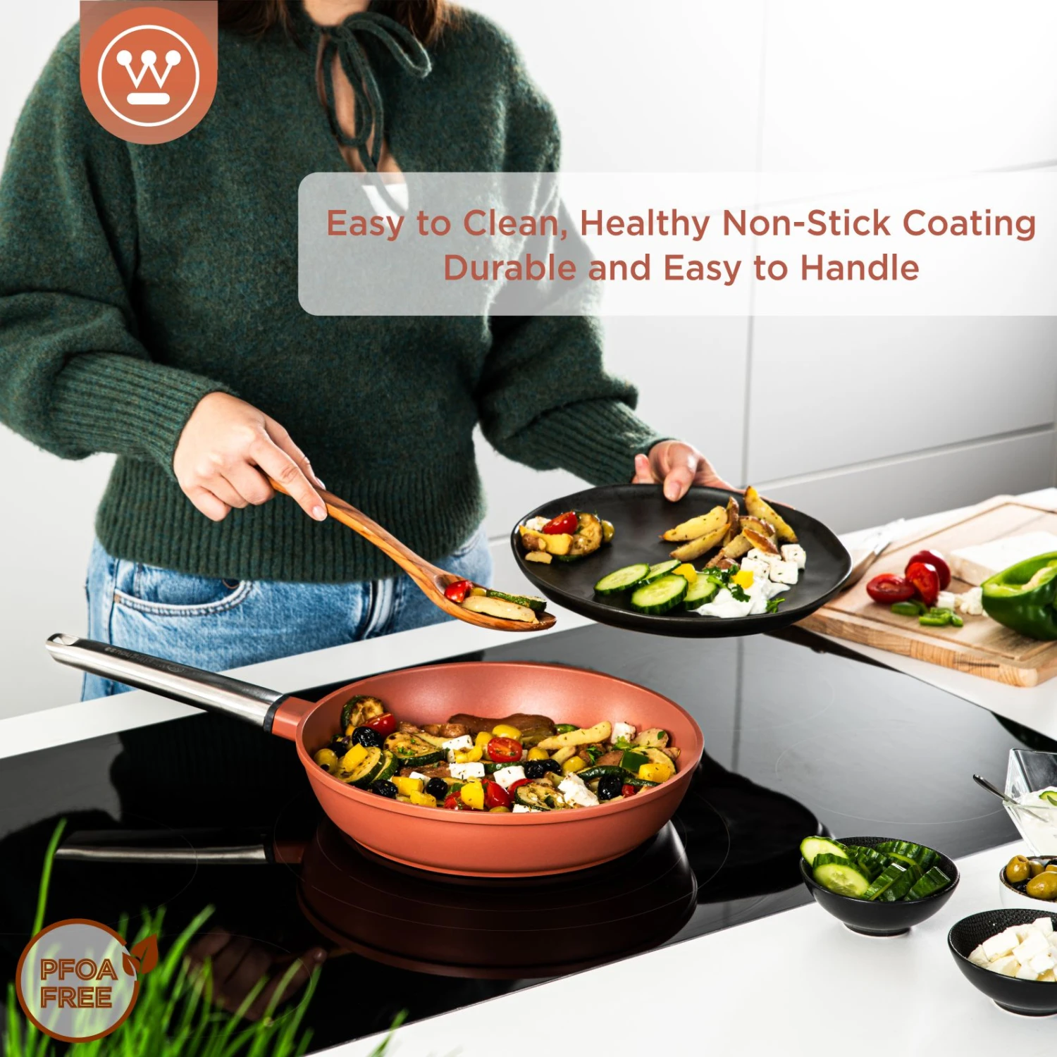 Westinghouse Koekenpan Performance - Rebel Red - ø 28 Cm - Standaard Anti-aanbaklaag 4 Westinghouse Koekenpan Performance - Rebel Red - ø 28 Cm - Standaard Anti-aanbaklaag - Afbeelding 4