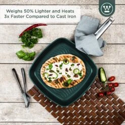 Westinghouse Grillpan Performance - Gracious Green - 28 X 28 Cm - Standaard Anti-aanbaklaag -Alessi Verkoopwinkel WCFP0095G28SG 2