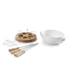 Boska Fondueset Twinkle - 4 Personen - Wit/bruin 9 Boska Fondueset Twinkle - 4 Personen - Wit/bruin -Alessi Verkoopwinkel boska candle light fondue twinkle 6