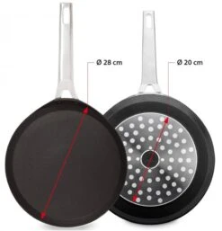 Valira Pannenkoekenpan Aire - ø 28 Cm - Standaard Anti-aanbaklaag 8 Valira Pannenkoekenpan Aire - ø 28 Cm - Standaard Anti-aanbaklaag -Alessi Verkoopwinkel crepepan2
