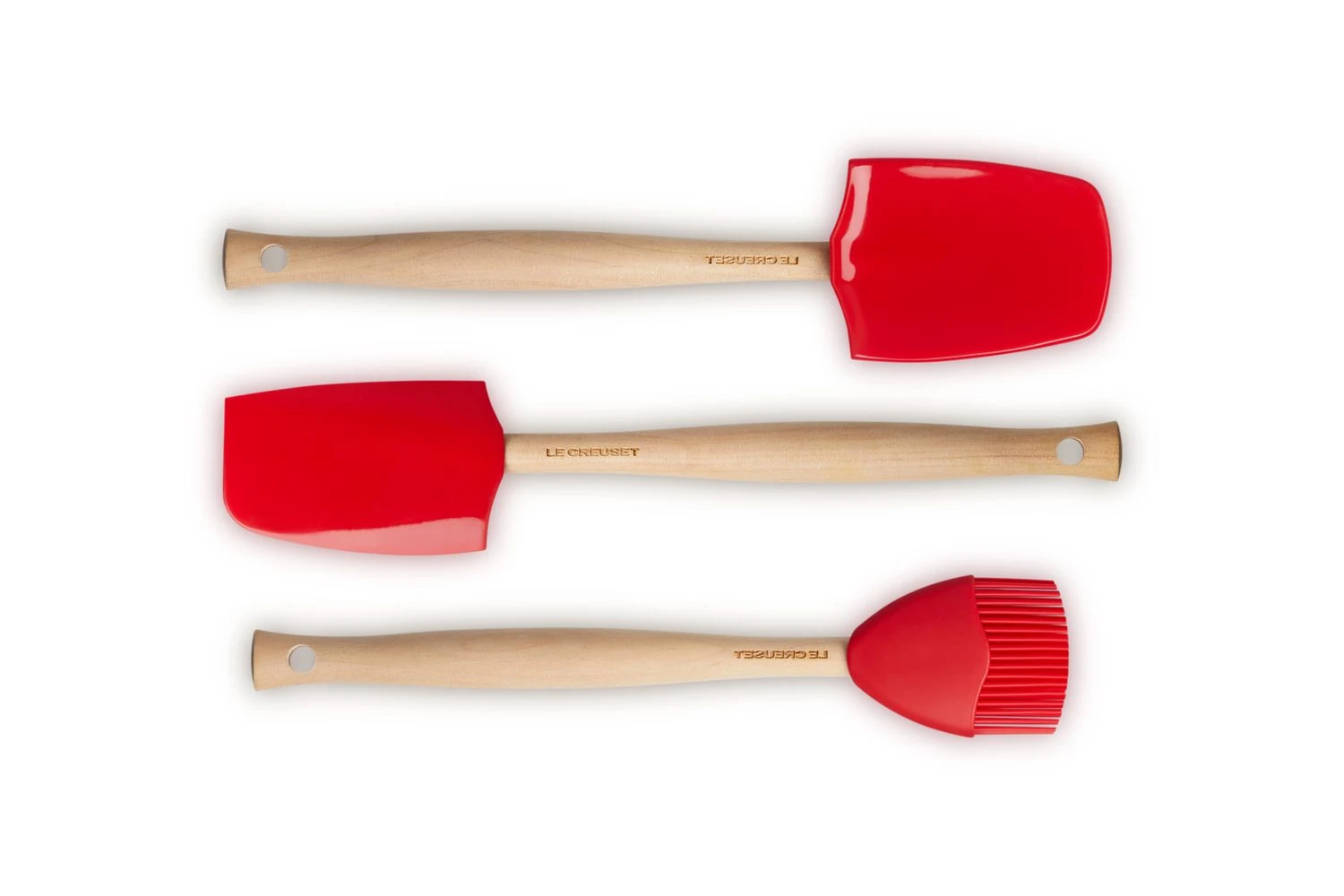 Le Creuset Spatelset - 3 Stuks - Premium - Kersenrood 1 Le Creuset Spatelset - 3 Stuks - Premium - Kersenrood