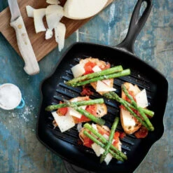 Le Creuset Grillpan Signature - Mat Zwart -26 X 26 Cm - Geëmailleerde Anti-aanbaklaag -Alessi Verkoopwinkel le creuset paistinpannu 1