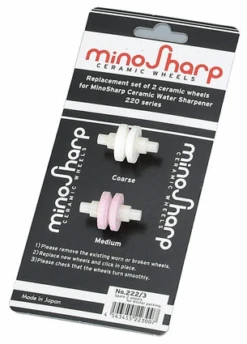 Minosharp Reserve Wieltjes Voor Minosharp Waterslijper 0220 - 2 Stuks 7 Minosharp Reserve Wieltjes Voor Minosharp Waterslijper 0220 - 2 Stuks -Alessi Verkoopwinkel minosharp slijpset verpakking 220