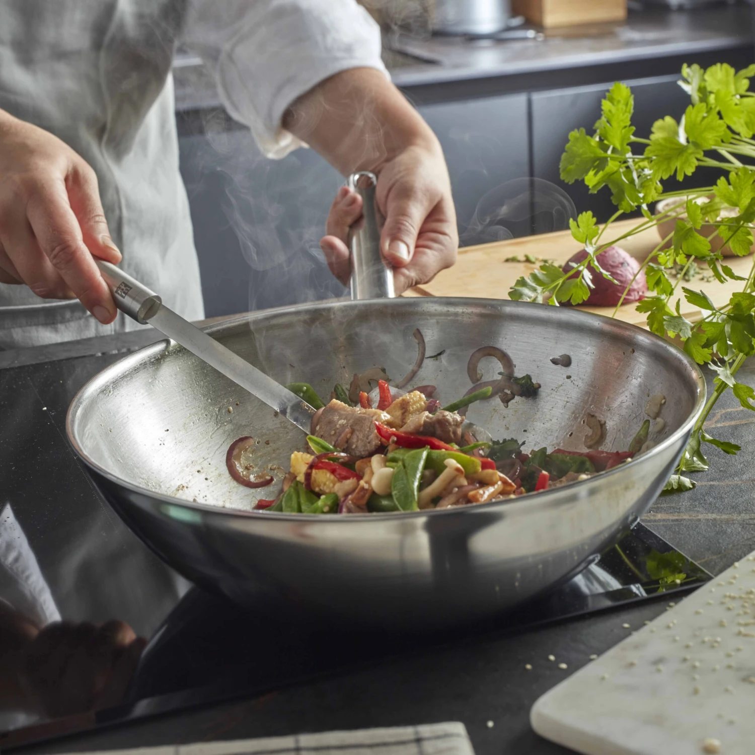 Demeyere Wokpan Apollo 7 - ø 26 Cm 2 Demeyere Wokpan Apollo 7 - ø 26 Cm - Afbeelding 2