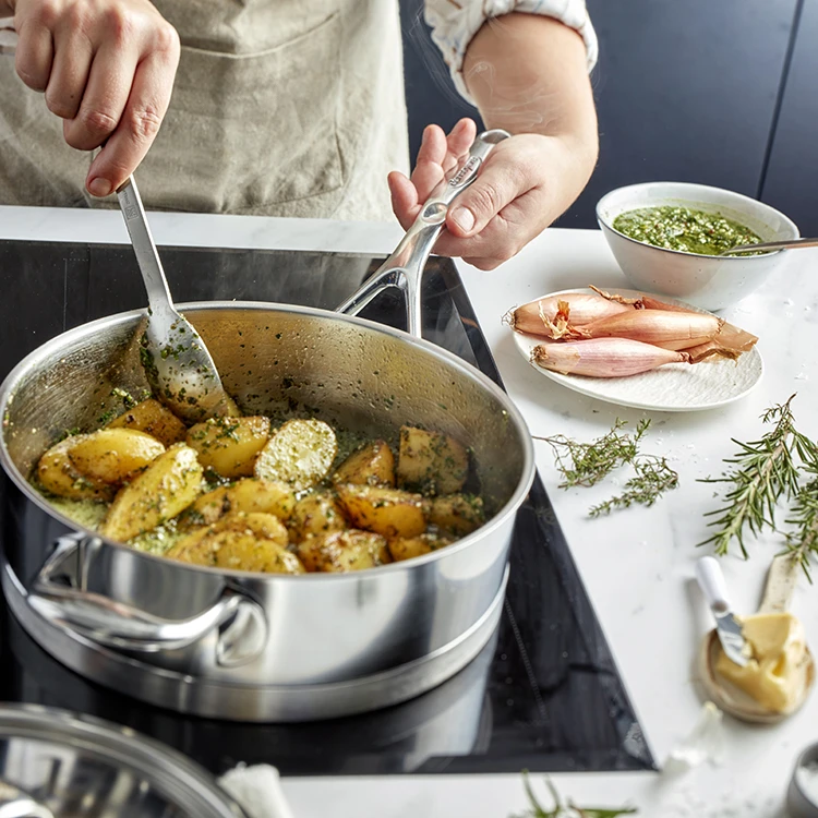 Demeyere Hapjespan Atlantis 7 - ø 24 Cm / 2.8 Liter + Deksel 2 Demeyere Hapjespan Atlantis 7 - ø 24 Cm / 2.8 Liter + Deksel - Afbeelding 2