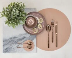 Jay Hill Placemats - Vegan Leer - Grijs / Roze - Dubbelzijdig - ø 38 Cm - 6 Stuks 10 Jay Hill Placemats - Vegan Leer - Grijs / Roze - Dubbelzijdig - ø 38 Cm - 6 Stuks -Alessi Verkoopwinkel placemat 17 1