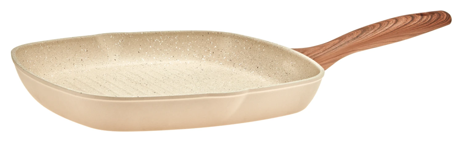 Sambonet Grillpan Rock 'n' Rose - Creme - 28 X 28 Cm - Standaard Anti-aanbaklaag 1 Sambonet Grillpan Rock 'n' Rose - Creme - 28 X 28 Cm - Standaard Anti-aanbaklaag