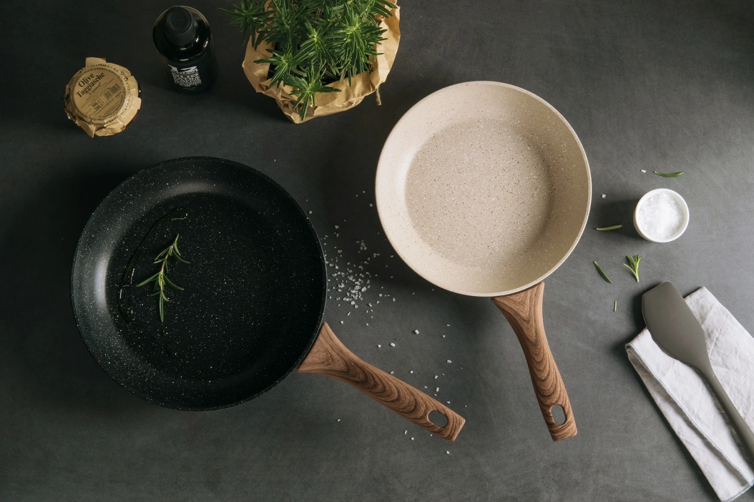 Sambonet Wokpan Rock 'n' Rose - Creme - ø 28 Cm - Standaard Anti-aanbaklaag 2 Sambonet Wokpan Rock 'n' Rose - Creme - ø 28 Cm - Standaard Anti-aanbaklaag - Afbeelding 2