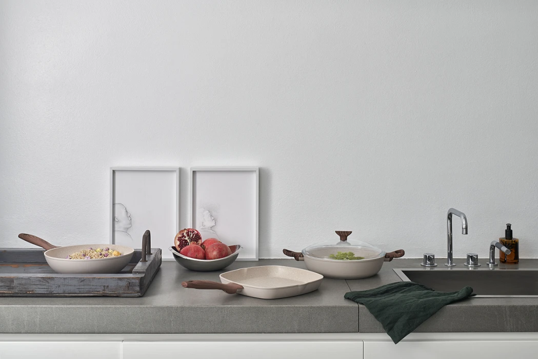 Sambonet Grillpan Rock 'n' Rose - Creme - 28 X 28 Cm - Standaard Anti-aanbaklaag 2 Sambonet Grillpan Rock 'n' Rose - Creme - 28 X 28 Cm - Standaard Anti-aanbaklaag - Afbeelding 2