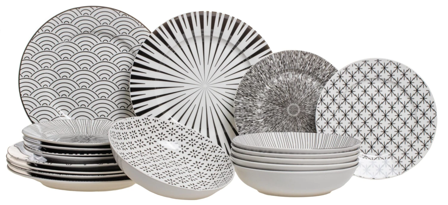 Studio Tavola Serviesset Black Sailor - 18-delig / 6 Personen 1 Studio Tavola Serviesset Black Sailor - 18-delig / 6 Personen