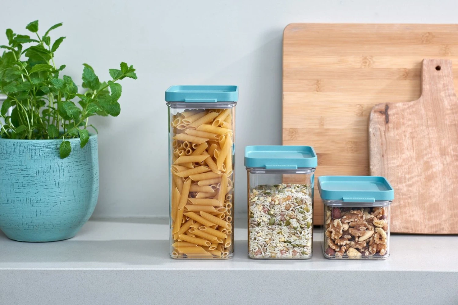 Mepal Bewaardoos Omnia Nordic White 3-Delig 2 Mepal Bewaardoos Omnia Nordic White 3-Delig - Afbeelding 2