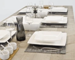 BonBistro Serviesset Yong Squito - Wit - 12-delig / 4 Personen 8 BonBistro Serviesset Yong Squito - Wit - 12-delig / 4 Personen -Alessi Verkoopwinkel sfeer tafel steigerhout 1
